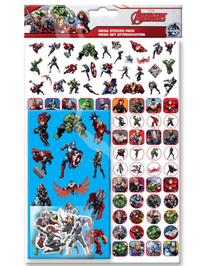 Marvel Avengers Mega Stickers Pack 150stk sjove folierede klistermærker