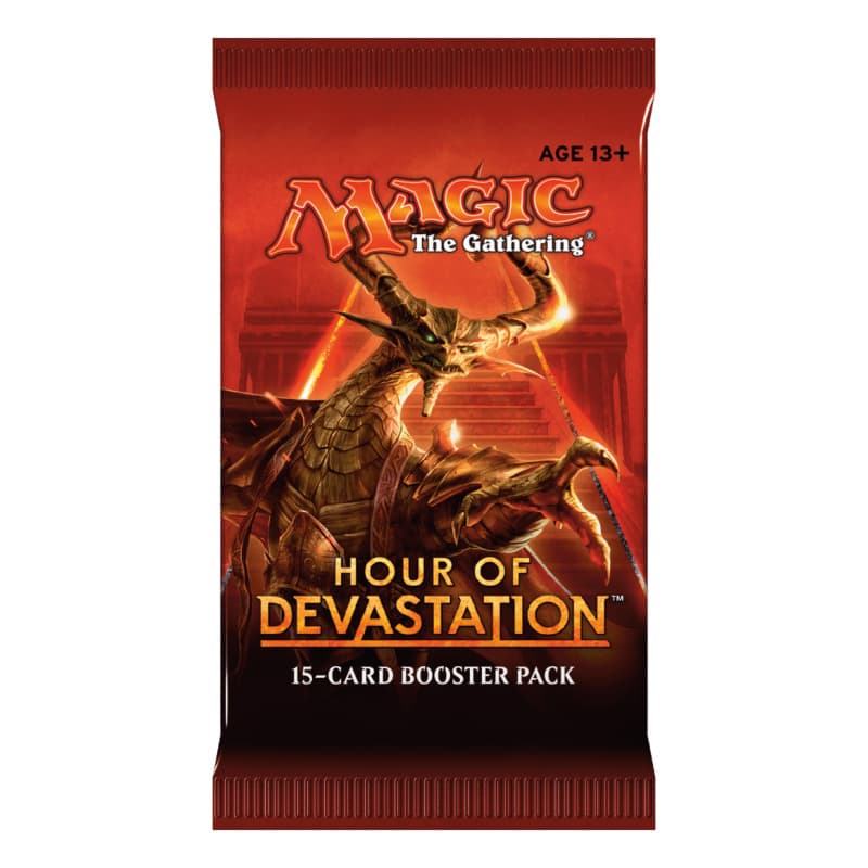 Magic The Gathering: Hour of Devastation Booster 1-pack. kort