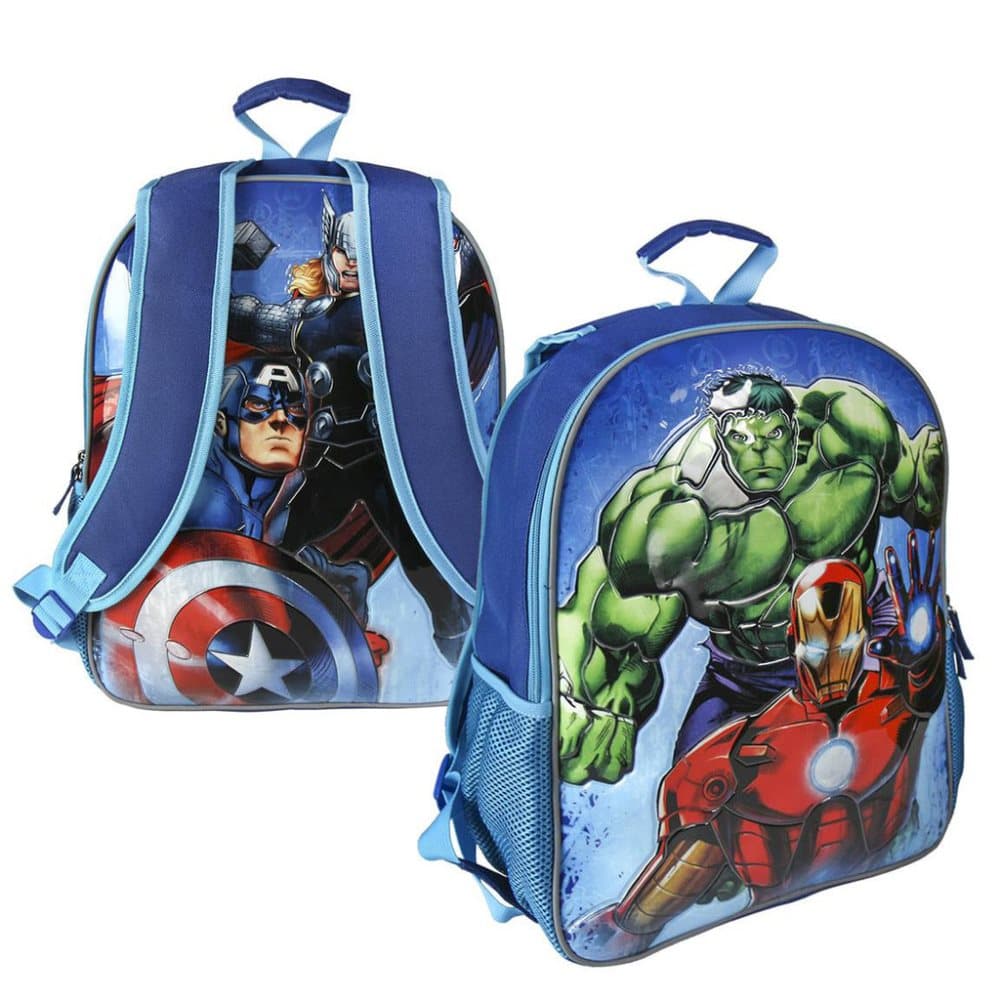 Vendbar 2i1 rygsæk Avengers skoletaske 41x31x13 cm