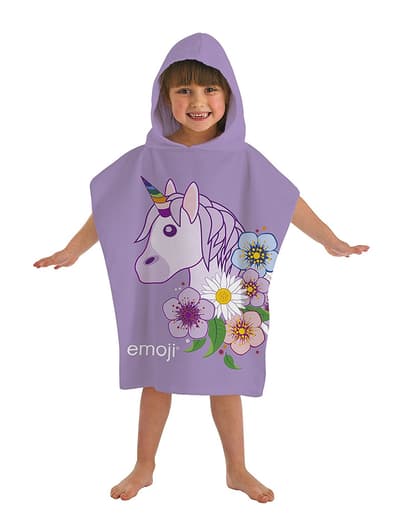 Emoji Unicorn Badponcho badehåndklæde Poncho 115 * 50cm