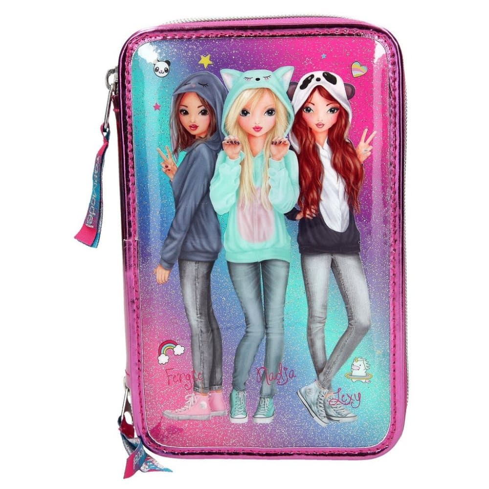 TOPModel Glitter 44-delars Trippel Pennskrin Skolset Pennset Rosa