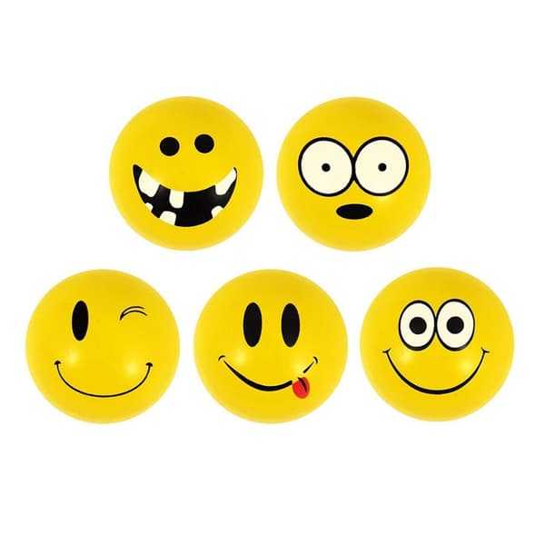 6-pakts smiley-emotoner Små Super Stud-bolde Spil boldspil