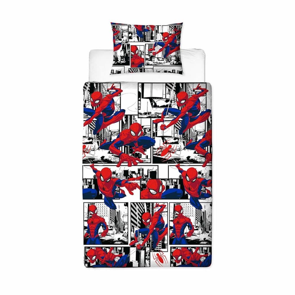 Spindelmannen Metropolis Påslakanset Bäddset Vändbart 135x200+48x74cm
