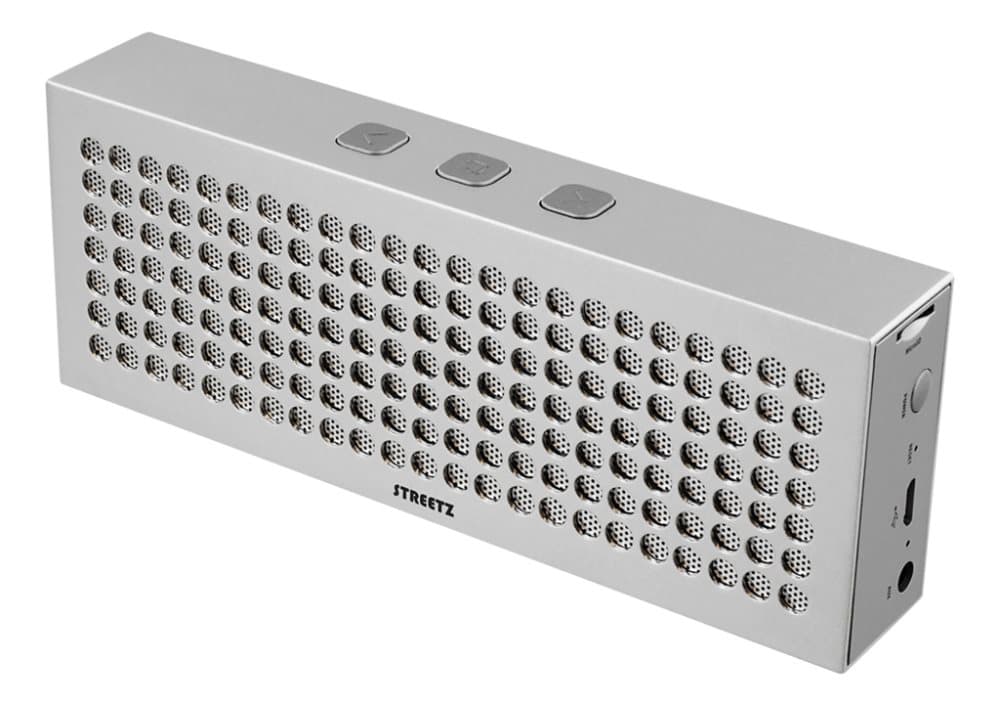 STREETZ bluetooth högtalare MicroSD 6W Högtalartelefon Silver