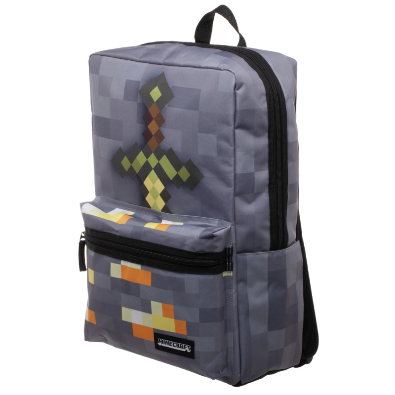 Minecraft Box Ryggsäck med Svärd Skolväska Väska 47x30x14cm Minecraft Box Ryggsäck med Svärd Skolväska Väska 47x30x14cm