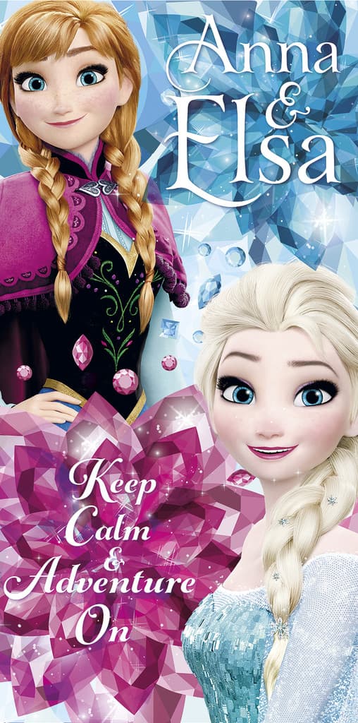 Disney Frost Frozen Elsa Anna Keep Calm Handduk Badlakan 140*70cm