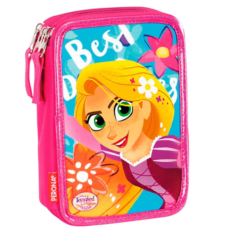 Disney Princess Rapunzel sammenfiltret 44-delt Triple Filled Penny Case School Set