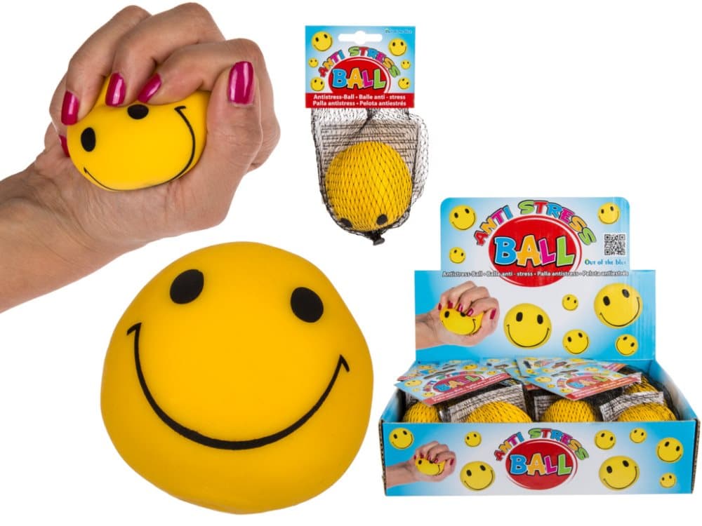 Kläm Och Formbar Smiley Stressboll Stress Relax Boll Squeeze