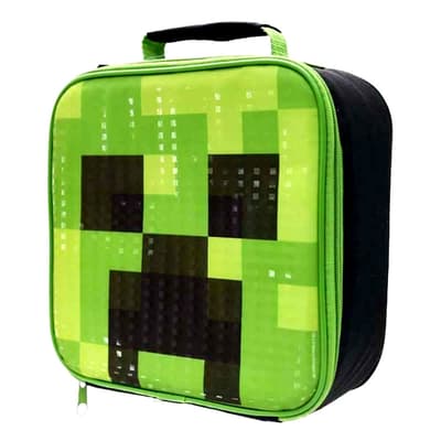 Minecraft Creeper Blød frokostpose Madkasse Opbevaringspose 23x23x8cm