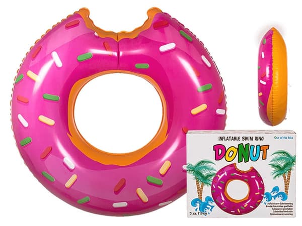 Giant Candy Sprinkle Glazed Donut Water Tube Toy 117cm PINK