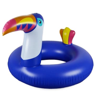 Giant Swim Ring Toucan Water Tube Toy 120x90cm Blue