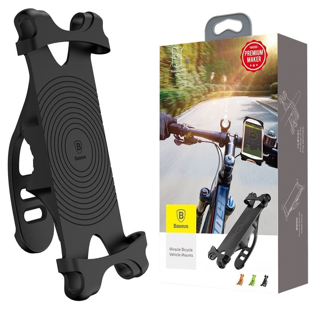 Baseus Miracle Cykelmontering Mobil Holder Cykel Holder Sort Universal