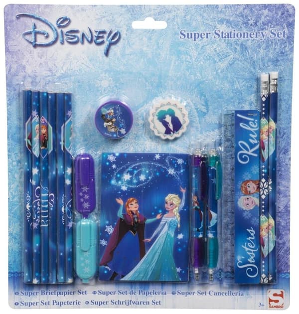 Frozen Elsa Anna Super Stationery Set 16 in 1 blue