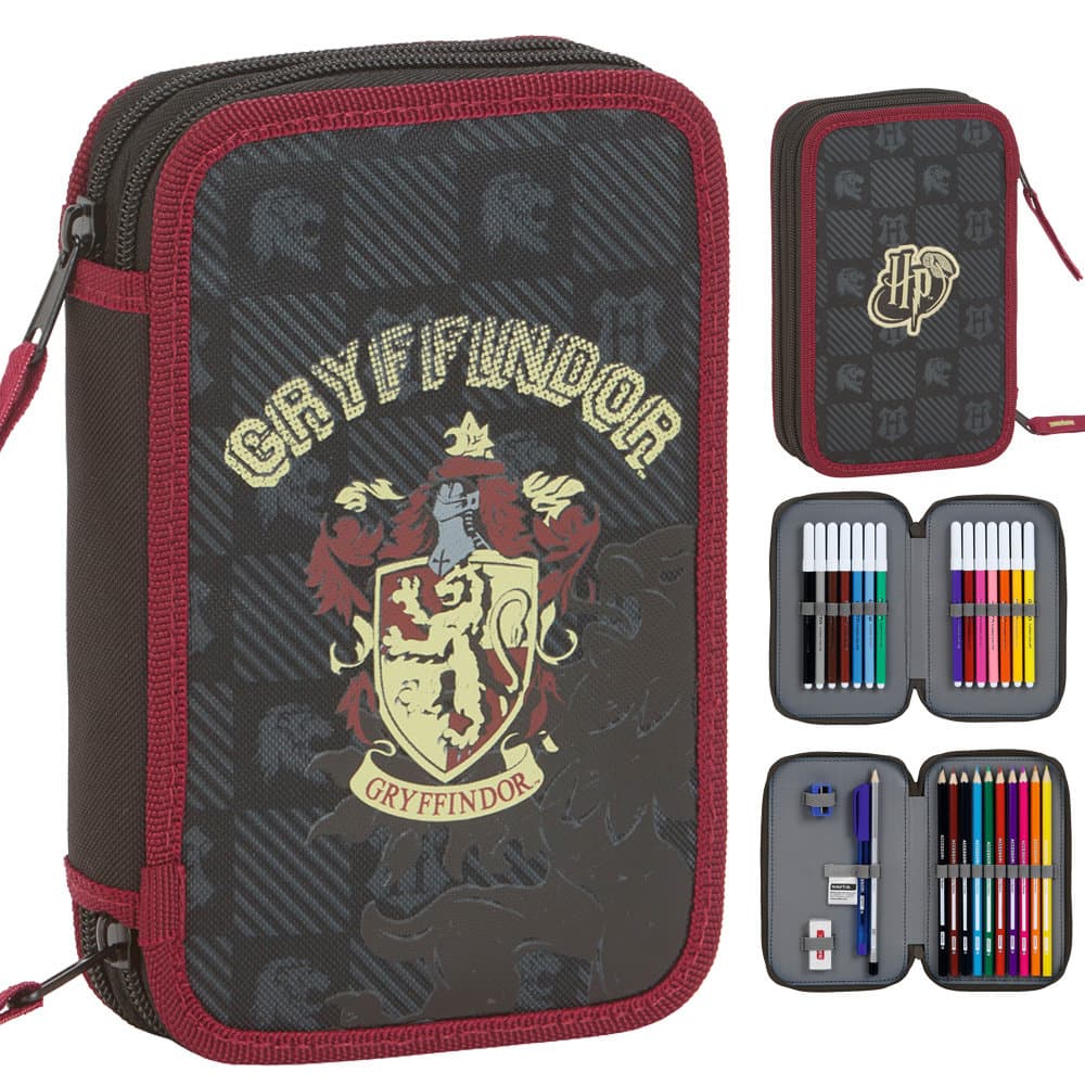 Harry Potter Gryffindor 28-Piece Double Penaaleita School Pencil Case