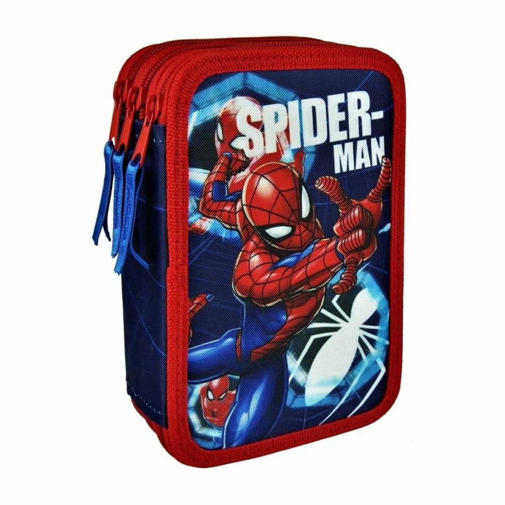 Spiderman Spider mand Triple School sæt 42-stiks pen Blå / rød