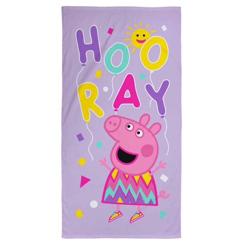 Peppa Pig Greta Gris Balloons Handduk Badlakan 140*70cm 100% Bomull