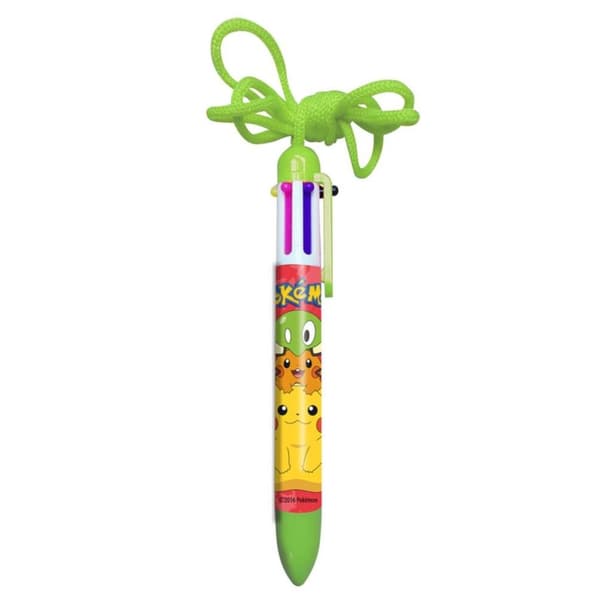 Pokémon Pikachu Eevee Bläckpenna 6 Olika Färger Med Halsrem 1st
