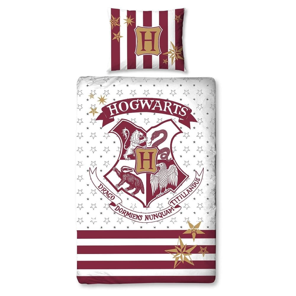 Harry Potter Hogwarts H Dynebetræk Sengetøj Sengesæt 140x200+70x90cm
