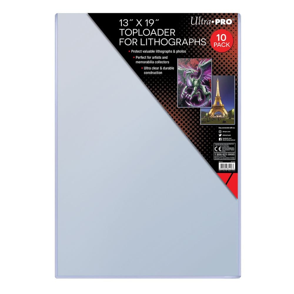 Ultra Pro 330 x 482 mm Toploader for Lithographs 10-Pack