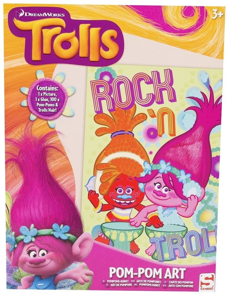 Trolls Pom-Pom Art Mini Craft & Play Set