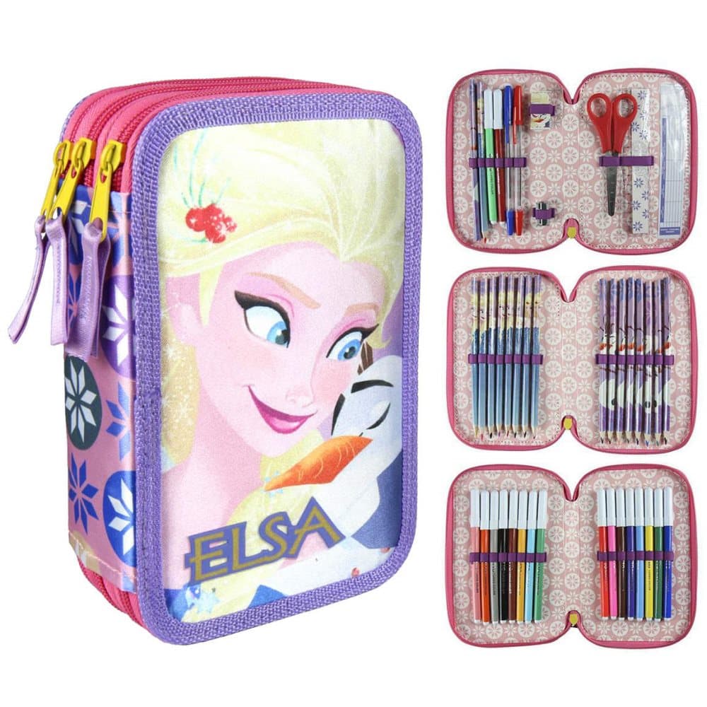 Disney Frozen Elsa & Olaf 43-dels Trippel 3D Penalhus Med Indhold
