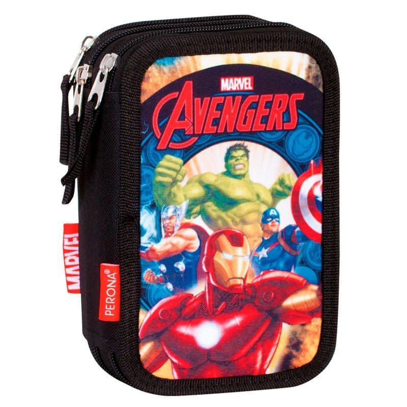 Marvel Avengers Thunder 45-delt Triple Filled Penny Case School