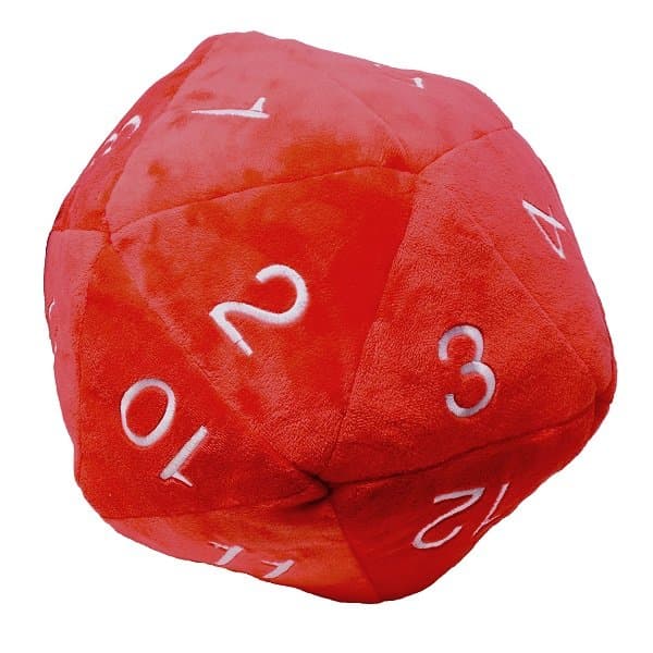 Ultra PRO Jumbo D20 Dice Plush in Red with White Numbering