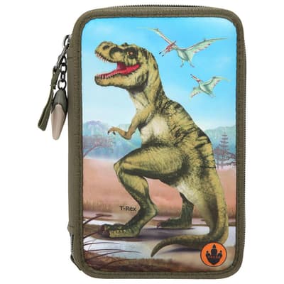 Dino World Light-UP T-REX 43-delt Triple Pen Shrine Pennset Med LED
