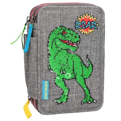 Dino World Roar T-REX Sequins 43-delt Triple Pen Shrine Pennset