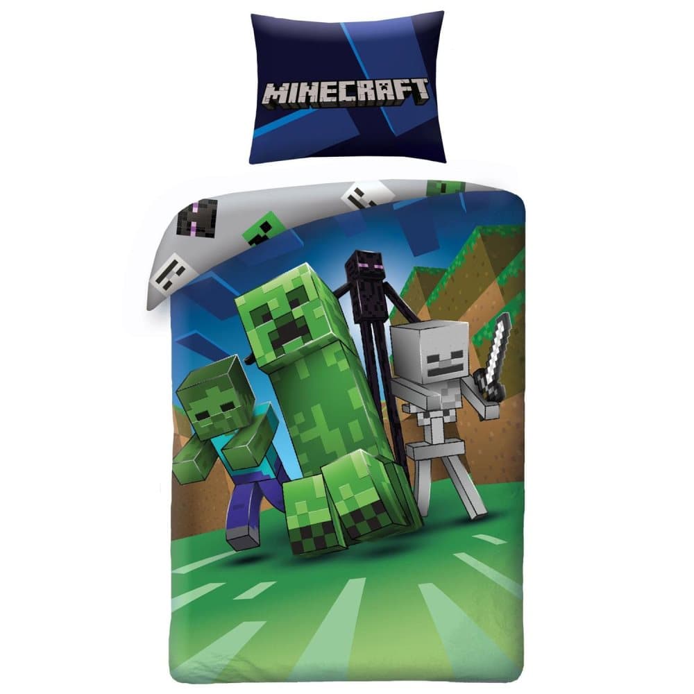 Minecraft Creeps Bed linen Duvet Cover 140x200 + 70x90cm