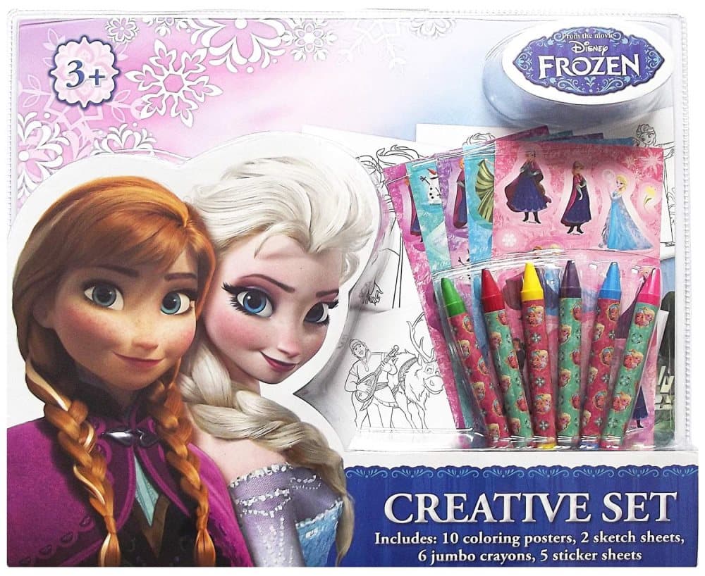 Disney Frozen 2 Stort A3 Tegningspude Med Klistermærker og kridt 36x30cm