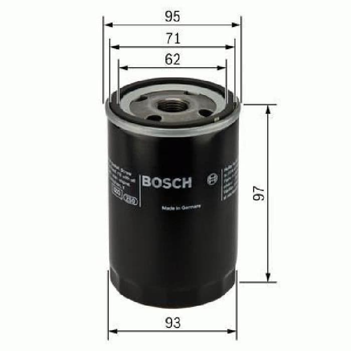Öljynsuodatin Bosch 0986452003 P2003 Daihatsu -yhteensopiva Nissan Toyota VW