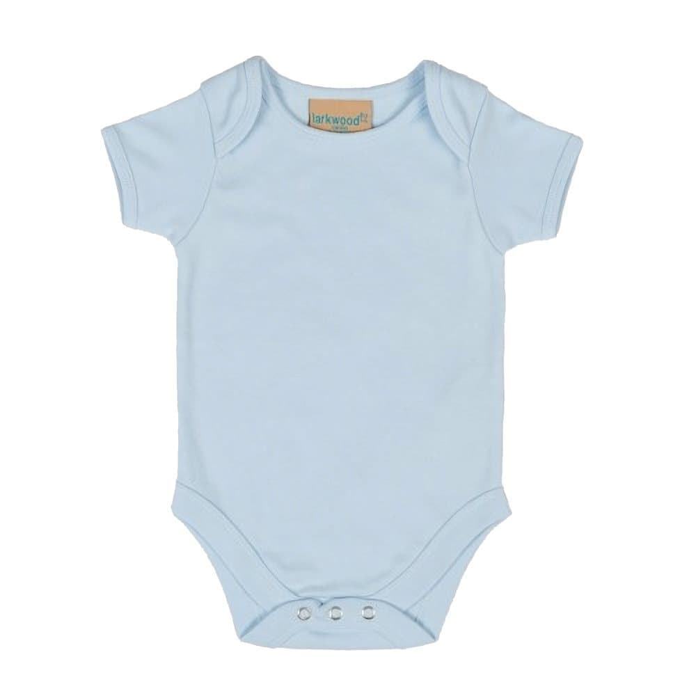 Larkwood Baby Unisex Short Sleeved Body Suit With Envelope Neck Opening