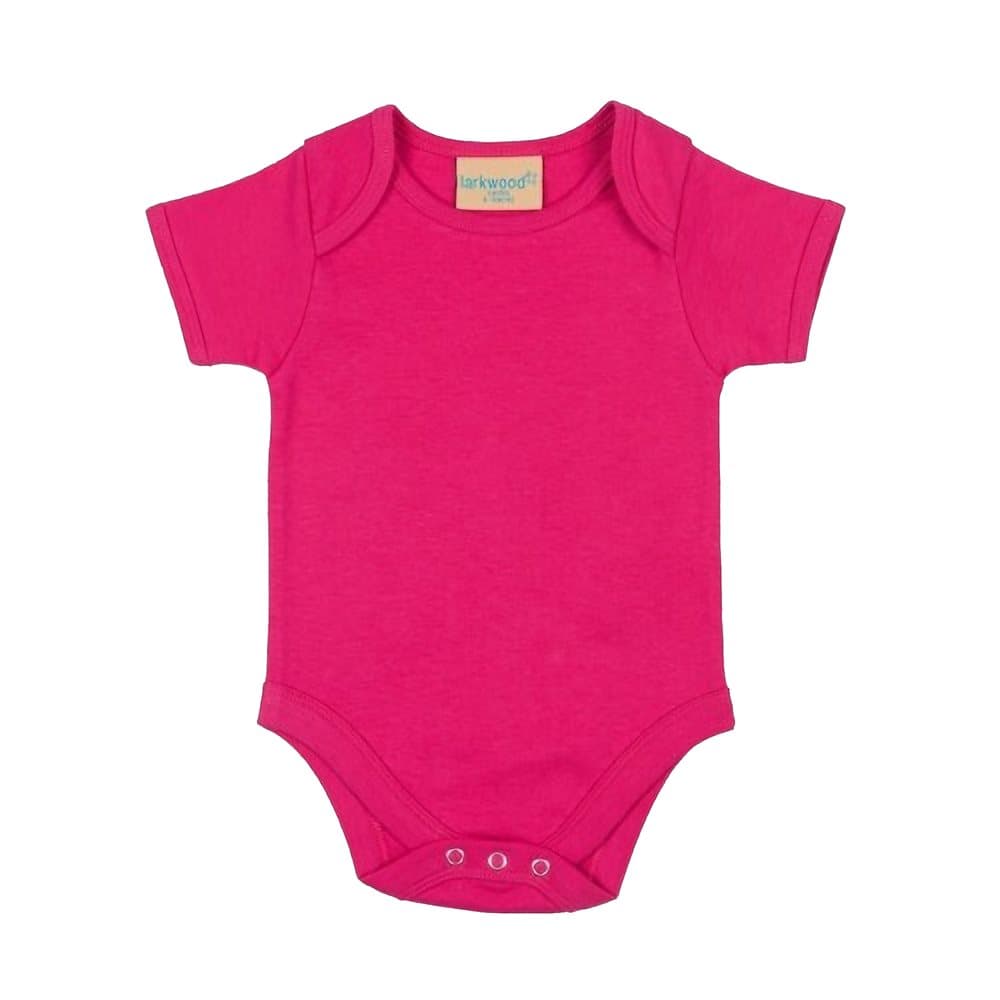 Larkwood Baby Unisex Short Sleeved Body Suit With Envelope Neck Opening