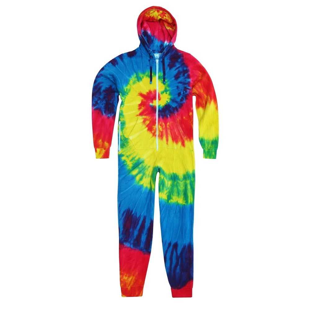 Colortone Barn / barn med full dragkedja Rainbow Tie Dye Onesie