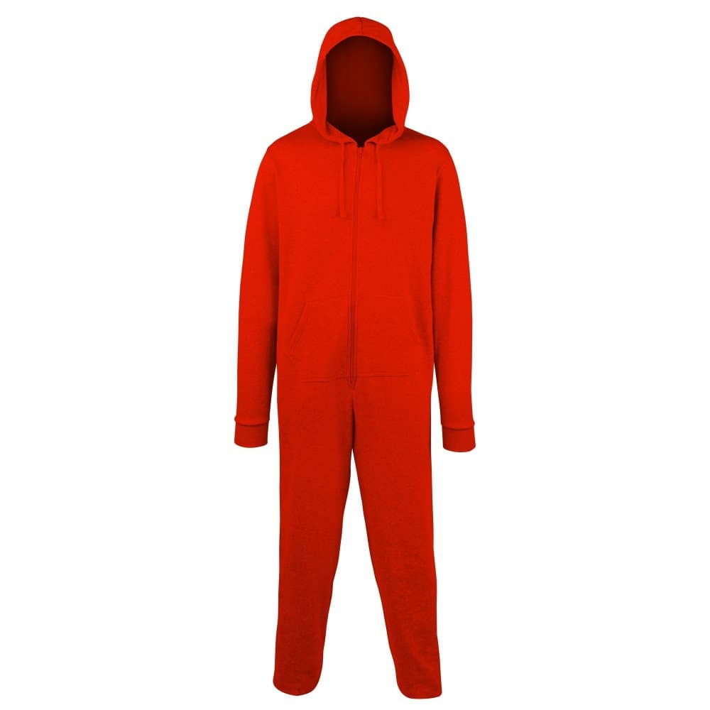 Comfy Co Unisex Plain Hooded All In One Onesie (280 GSM)