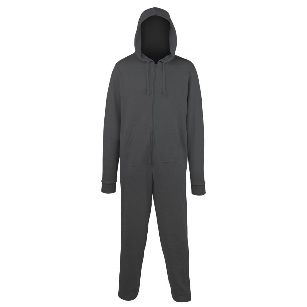 Comfy Co Unisex Plain Hooded All In One Onesie (280 GSM)