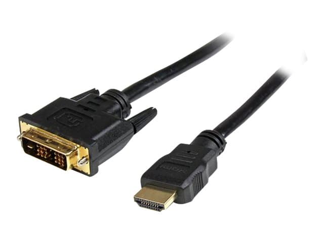 StarTech.com 1m HDMI to DVID Cable M/M - Videokabel - HDMI / DVI - HDMI (hane) till DVI-D (hane) - 1 m - skärmad - svart