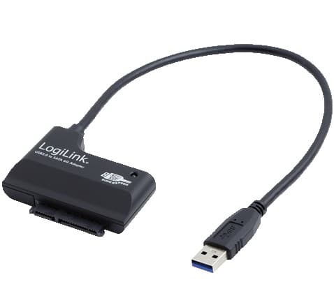 LogiLink USB 3.0 > SATA III, USB 3, SATA III, Hankjønn/hunkjønn, Svart