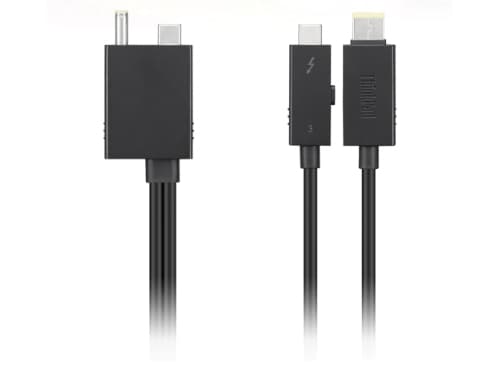 Lenovo Split Cable - Thunderbolt-kabel (hann) (hann) - Thunderbolt 3 - 67 cm - svart - CRU - for ThinkPad L14 Gen 1; P1 (3rd Gen); P15 Gen 1; P17 Gen