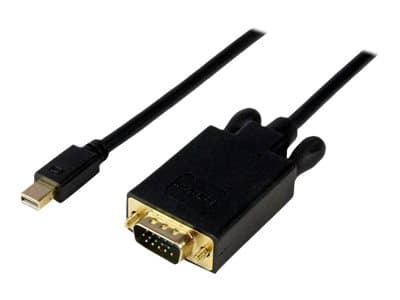 StarTech.com 10 ft Mini DisplayPort to VGA Adapter Cable - mDP to VGA Video Converter - Mini DP to VGA Cable for Mac/PC 1920x1200 - Black (MDP2VGAMM1