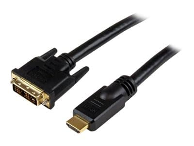 StarTech.com 15m High Speed HDMI Cable to DVI Digital Video Monitor - Videokabel - HDMI / DVI - HDMI (hane) till DVI-D (hane) - 15 m - skärmad - svar