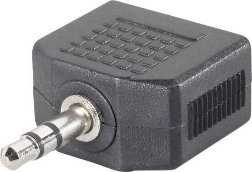 Bild av SpeaKa Professional SP-7870244, 3.5 mm, 2 x 3.5 mm, Hane/Hona, Svart