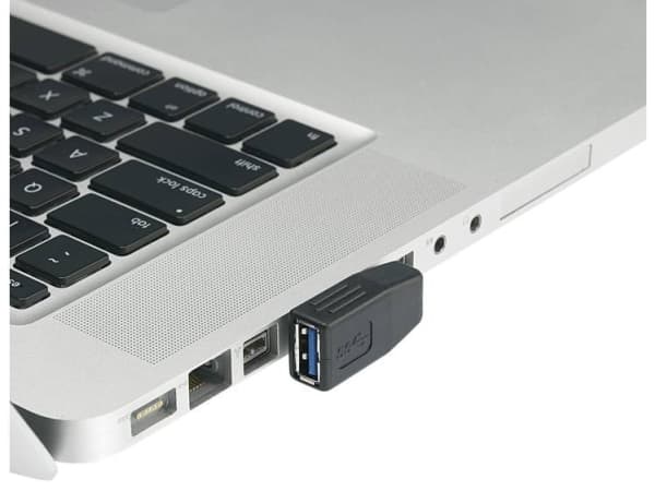 Renkforce USB 3.0 adapter A-stik til A-hunstik vinklet 90° til venstre side