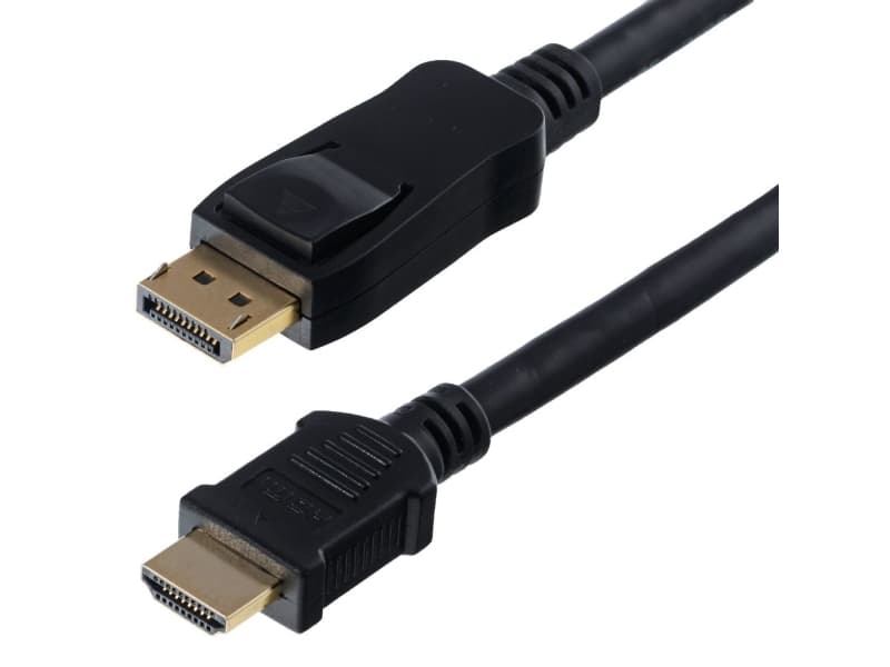 Helos 118879, 5 m, DisplayPort, HDMI, Hankjønn, Hankjønn, Gull