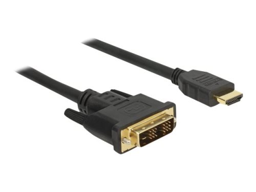 Bild av Delock - Videokabel - DVI-D (hane) till HDMI (hane) - 1.5 m - trippelskärmad - svart