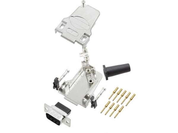 encitech D45ZF09-DBCP09-K 6355-0049-01 D-SUB stiftliste-sæt 45 ° Poltal: 9 Crimp 1 stk