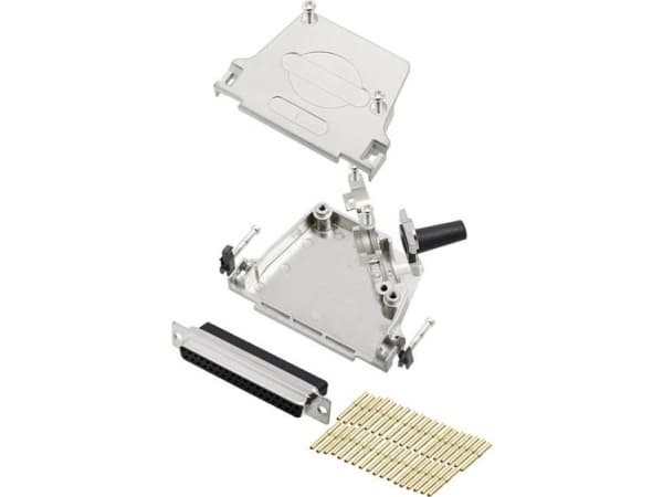 encitech D45ZF37-DBCS37-K 6355-0049-14 D-SUB bøsningsliste-sæt 45 ° Poltal: 37 Crimp 1 stk