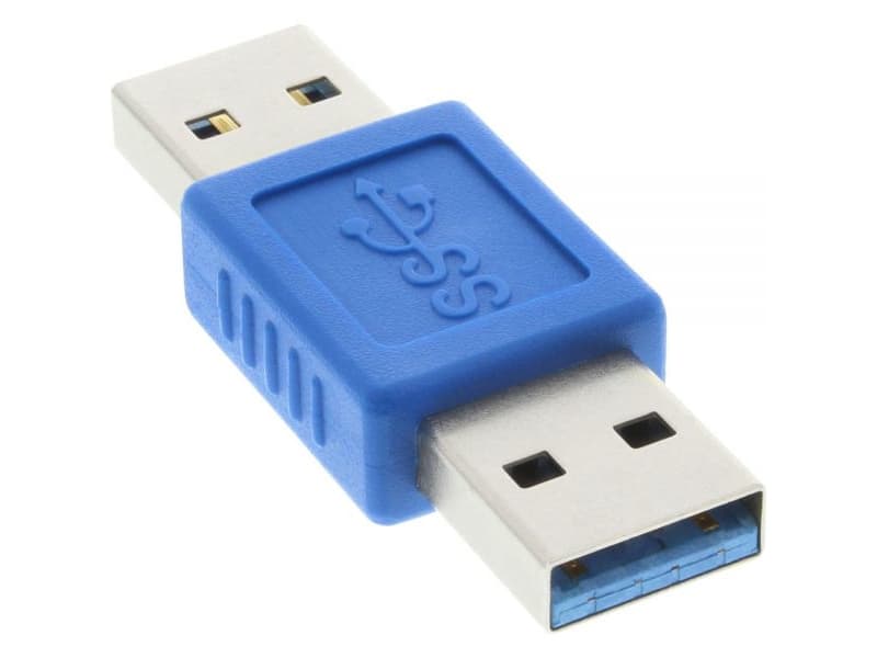 InLine USB 3.0, USB A, USB A, Hane/Hane, Blå