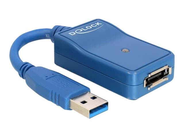 DeLOCK Adapter USB 3.0 > eSATA - Kontrollerkort - 1 Kanal - eSATA 3Gb/s - 300 MBps - USB 3.0